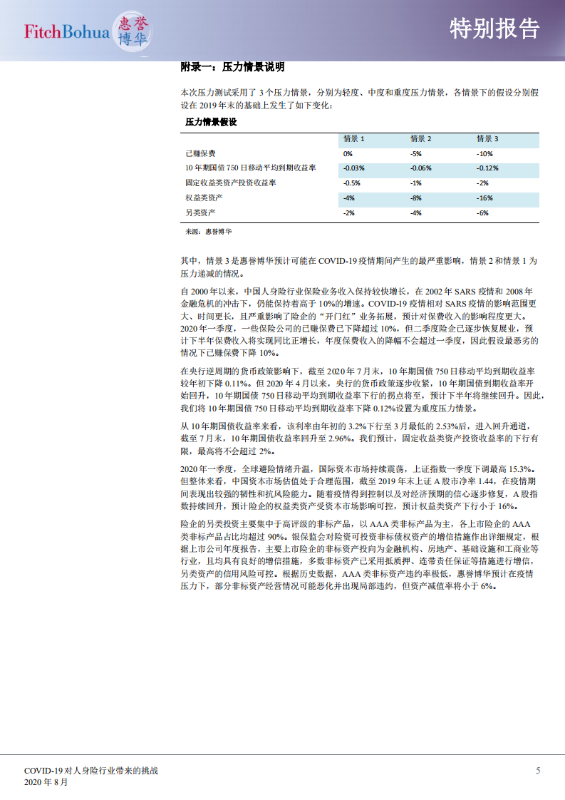惠誉博华：COVID-19对人身险行业带来的挑战.pdf 第5页