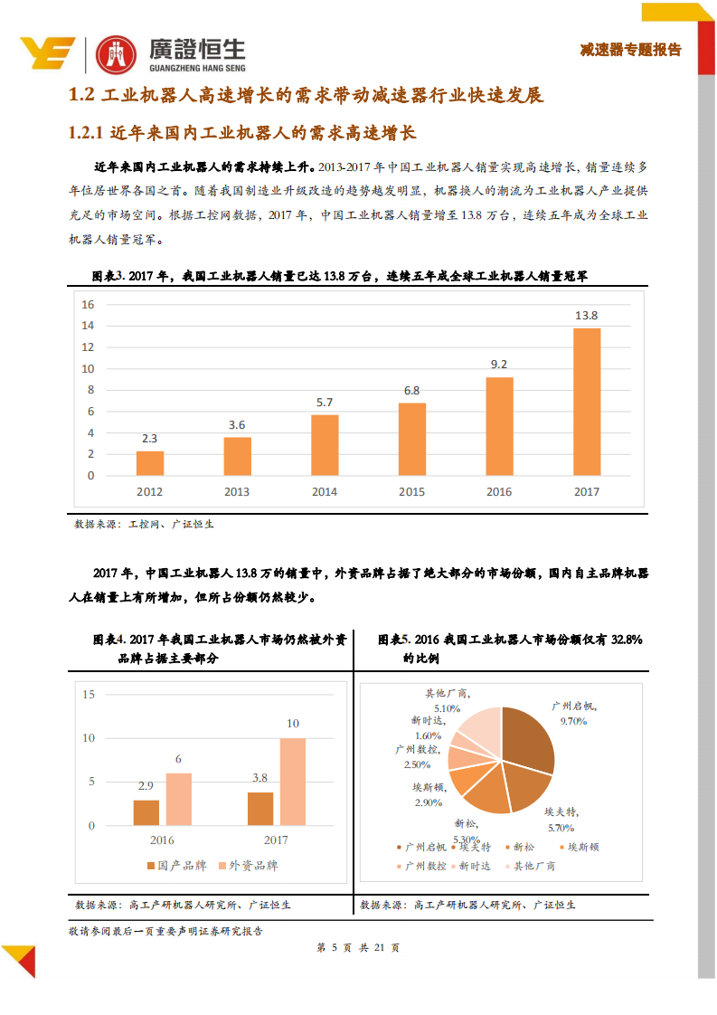 减速器行业专题报告：国产工业机器人崛起，减速器迎来快速发展期.pdf 第5页