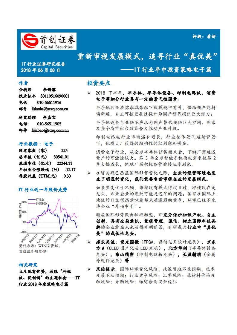 IT行业年中投资策略电子篇：重新审视发展模式，追寻行业&ldquo;真优美&rdquo;.pdf 第1页
