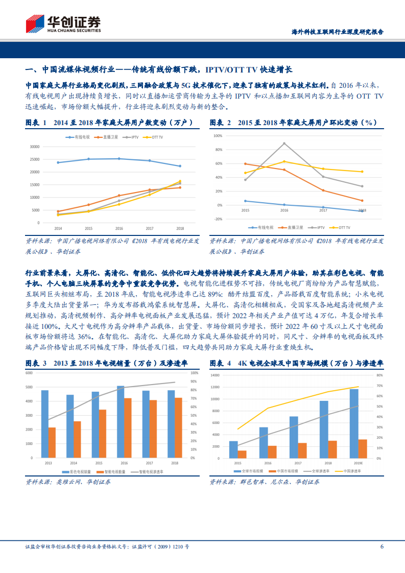 视频流媒体&ldquo;权利的游戏&rdquo;海内外对标：国内视频新媒体迎来5Ｇ周期黄金时代.pdf 第6页