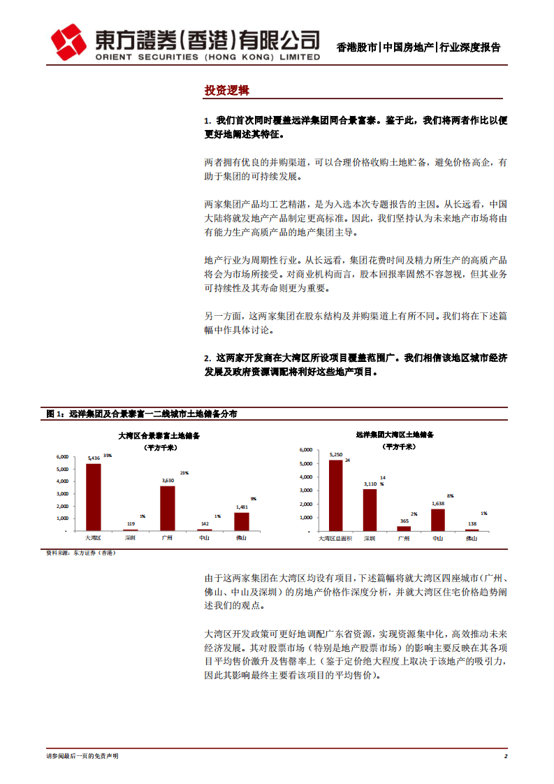 中国房地产：深耕一二线城市及有湾区布局的开发商.pdf 第2页