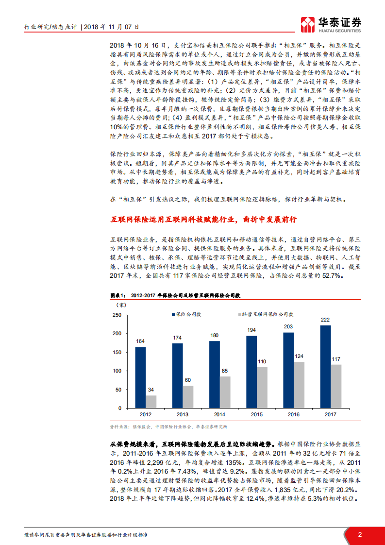 互联网保险专题研究：互联网保险的革新与契机.pdf 第2页
