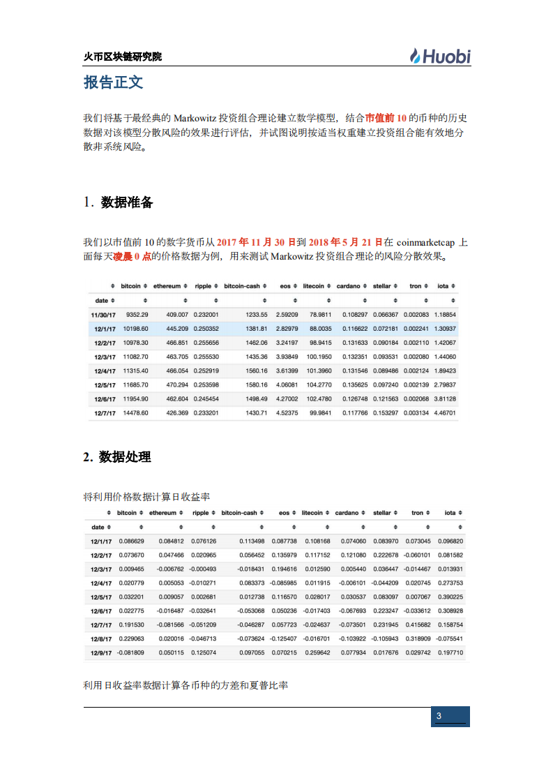 Markowitz投资组合理论在数字货币上的应用.pdf 第3页
