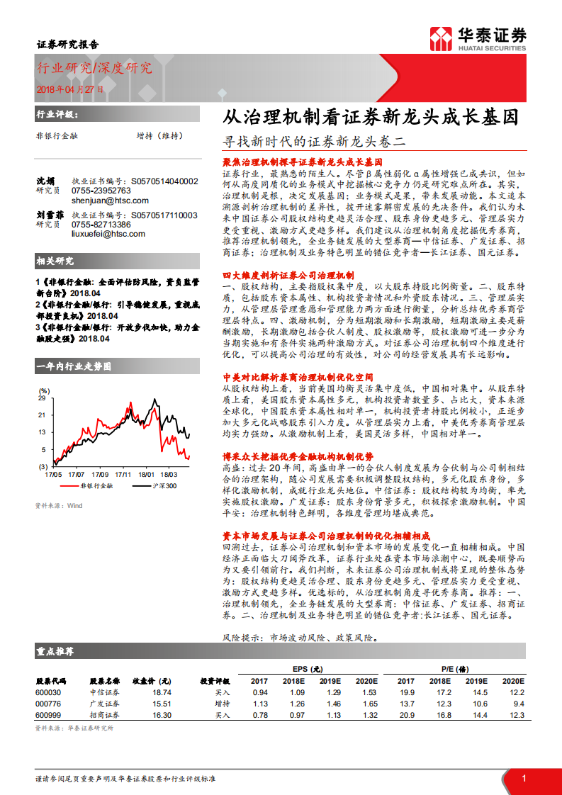 寻找新时代的证券新龙头卷二：从治理机制看证券新龙头成长基因.pdf 第1页