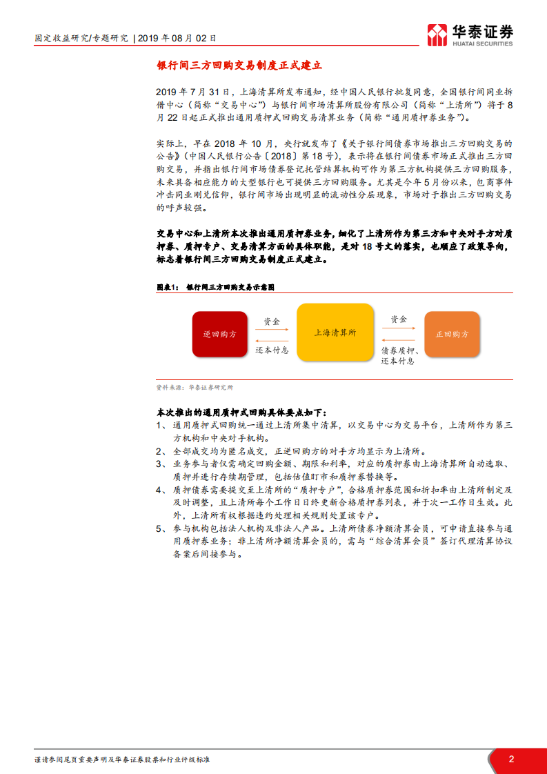 债券市场制度建设研究之一：银行间三方回购：生逢其时及考验.pdf 第2页
