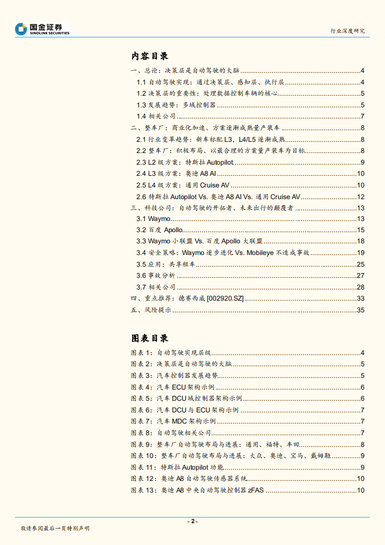 自动驾驶系列报告之二：决策层篇：自动驾驶系统：量产导向还是性能导向.pdf 第2页