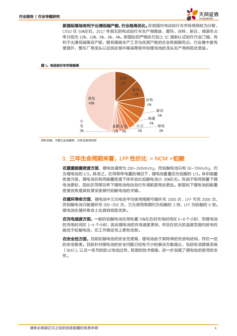 磷酸铁锂专题2：新国标落地在即，看好LFP在电动自行车上的应用前景.pdf 第4页