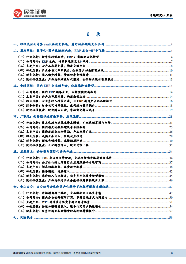 国内云计算SaaS龙头梳理.pdf 第3页