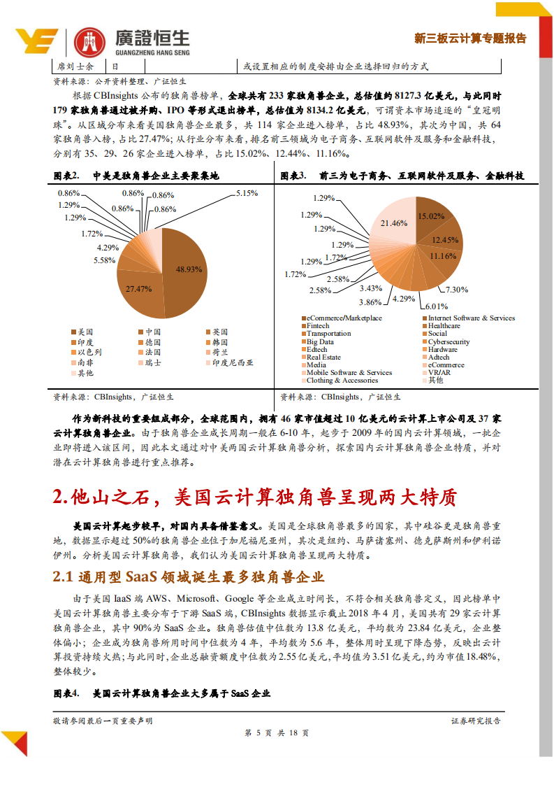 云计算专题报告：云独角兽投资进入黄金机遇期，看好PaaS、SaaS领域.pdf 第5页