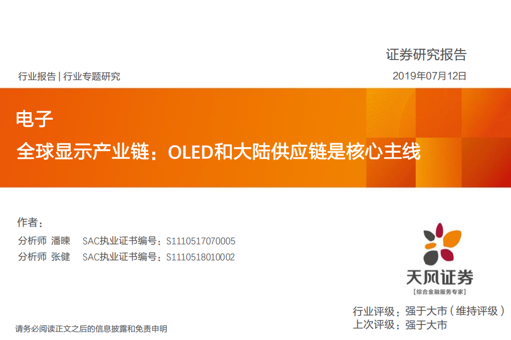全球显示产业链：OLED和大陆供应链是核心主线.pdf 第1页