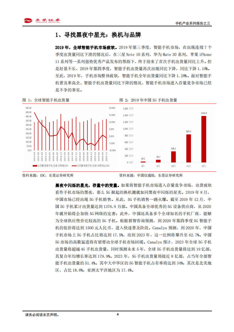 手机产业系列报告之三：寻找黑夜中的星光：多摄渗透、CIS、玻塑混合、ToF、屏下摄像.pdf 第4页