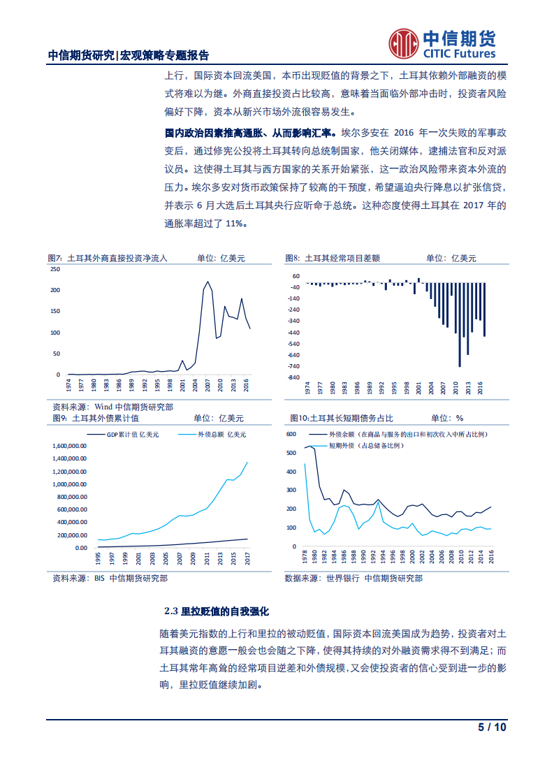 土耳其货币危机现状分析及展望：内外交困终致危机爆发，风险扩散性尚且有限.pdf 第5页