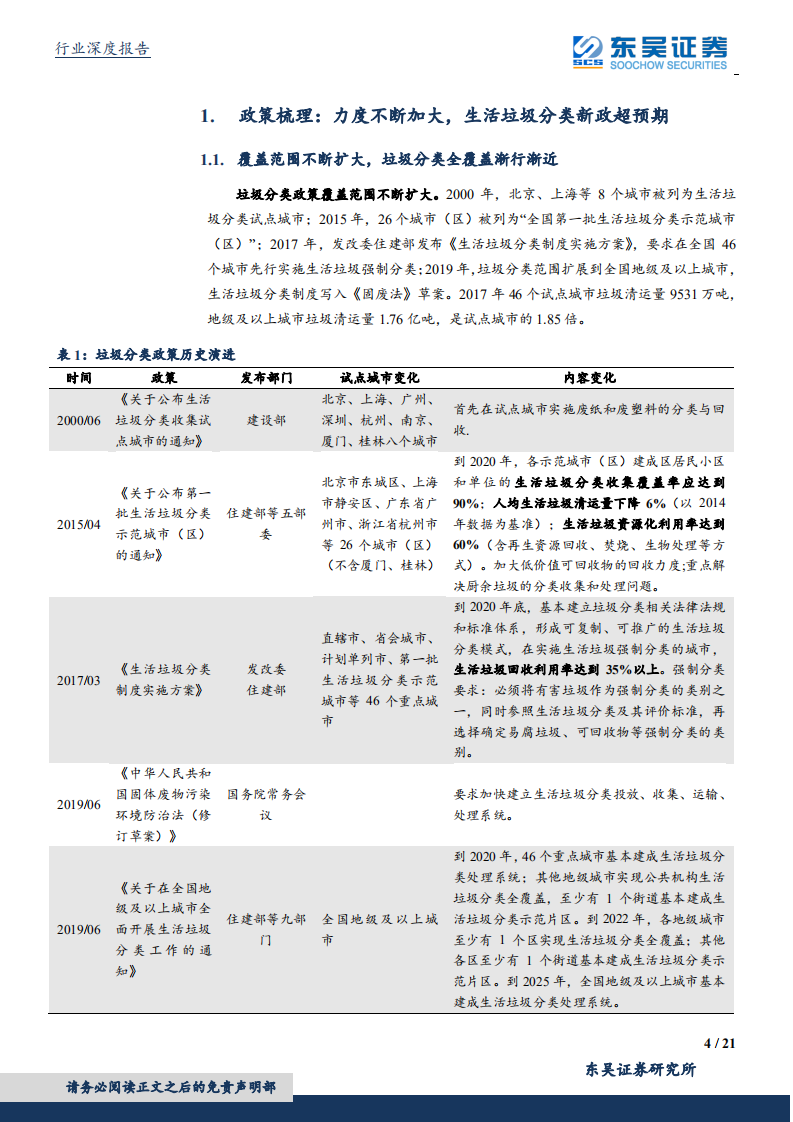 垃圾分类深度报告之二：关于推进节奏和商业模式的测算.pdf 第4页