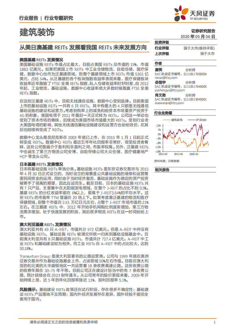 从美日澳基建REITs发展看我国REITs未来发展方向.pdf 第1页