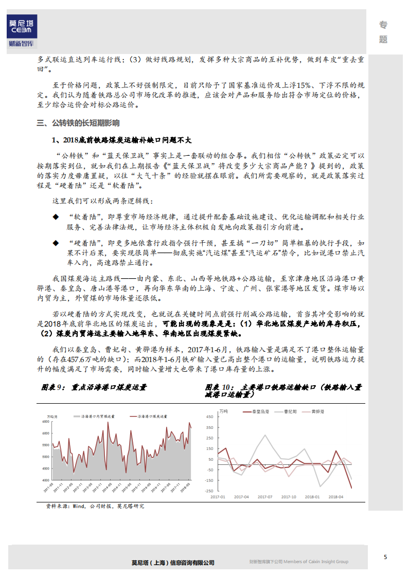 大宗商品专题：“蓝天保卫战-公转铁”会抬高大宗商品运价吗？.pdf 第5页