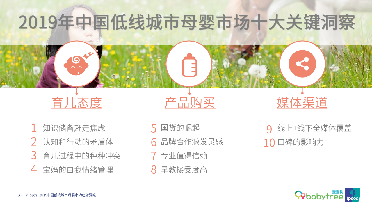 益普索&宝宝树：2019年中国低线城市母婴市场趋势洞察报告.pdf 第3页