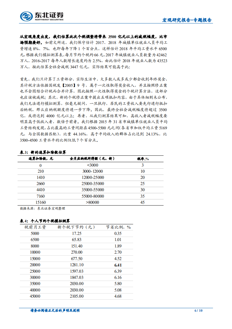 宏观专题报告：个税修正案落地，减税效果如何？.pdf 第6页