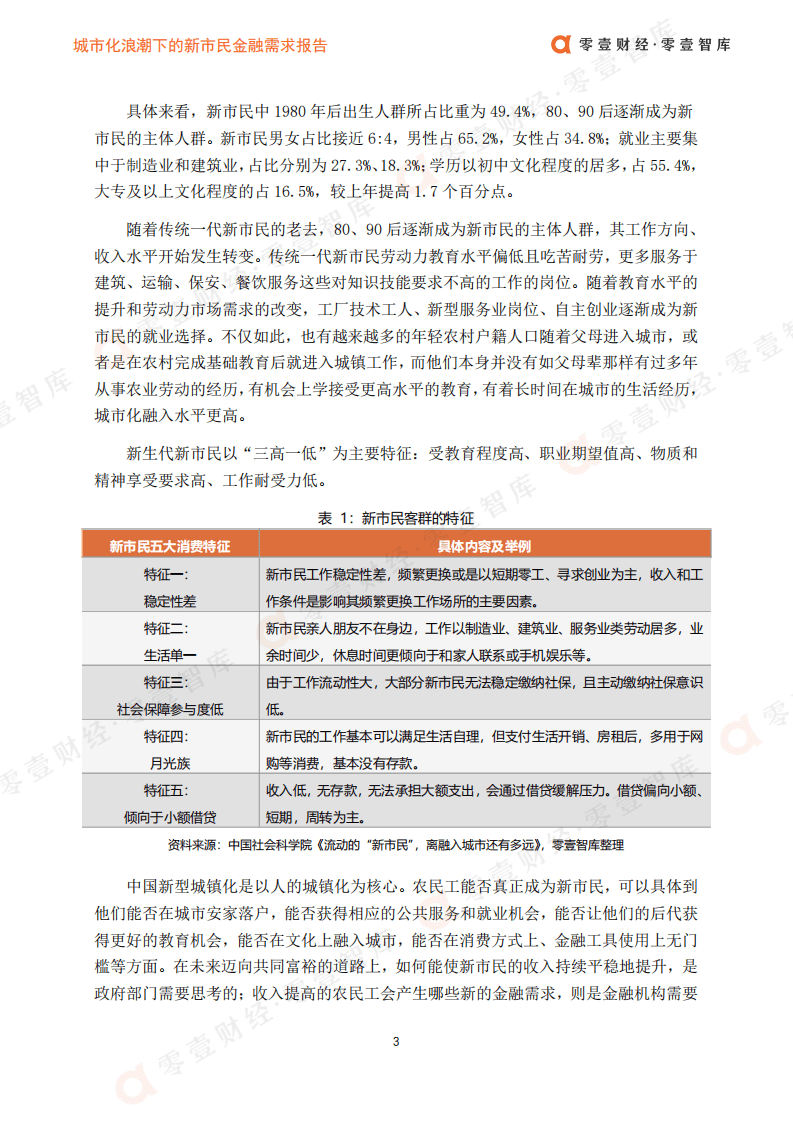 零壹智库：城市化浪潮下的新市民金融需求报告.pdf 第5页