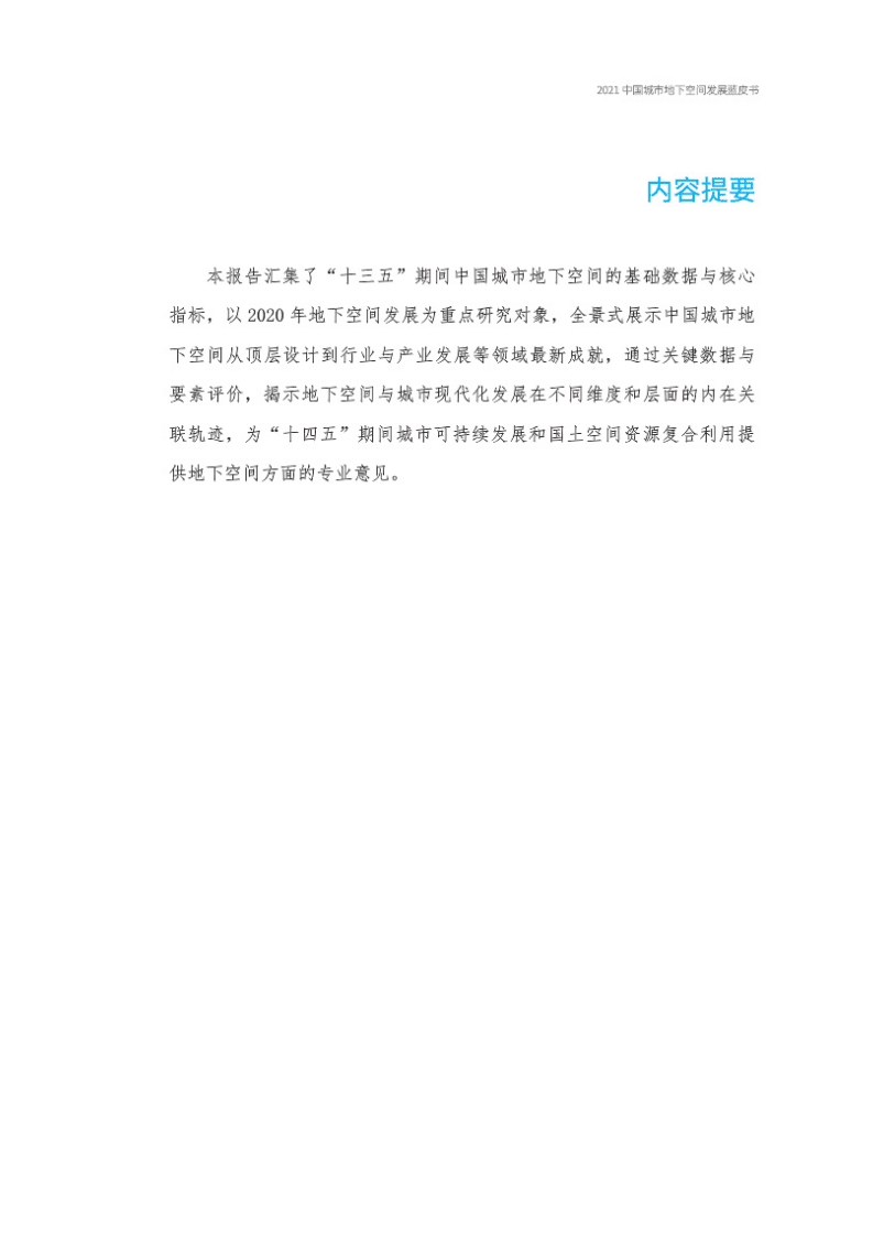 中国城市规划协会：2021中国城市地下空间发展蓝皮书（公共版）.pdf 第2页