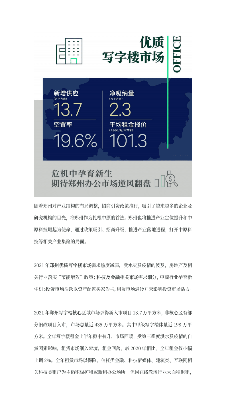 世邦魏理仕:2021年郑州房地产市场回顾与2022年展望.pdf | 先导研报