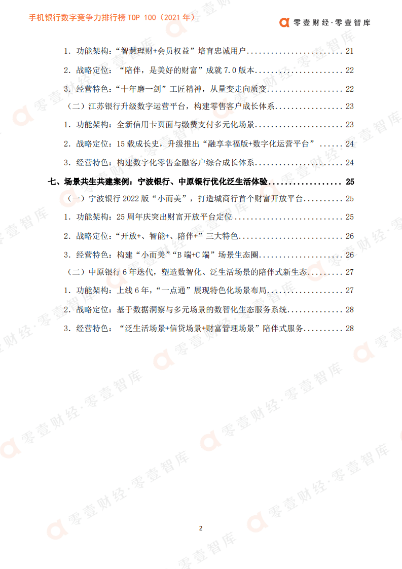 零壹智库：手机银行数字竞争力排行榜TOP100（2021）.pdf 第4页