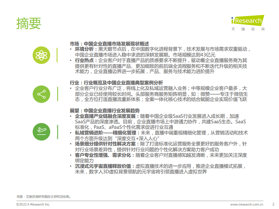 艾瑞咨询：2022年中国企业直播行业发展趋势研究报告.pdf 第2页