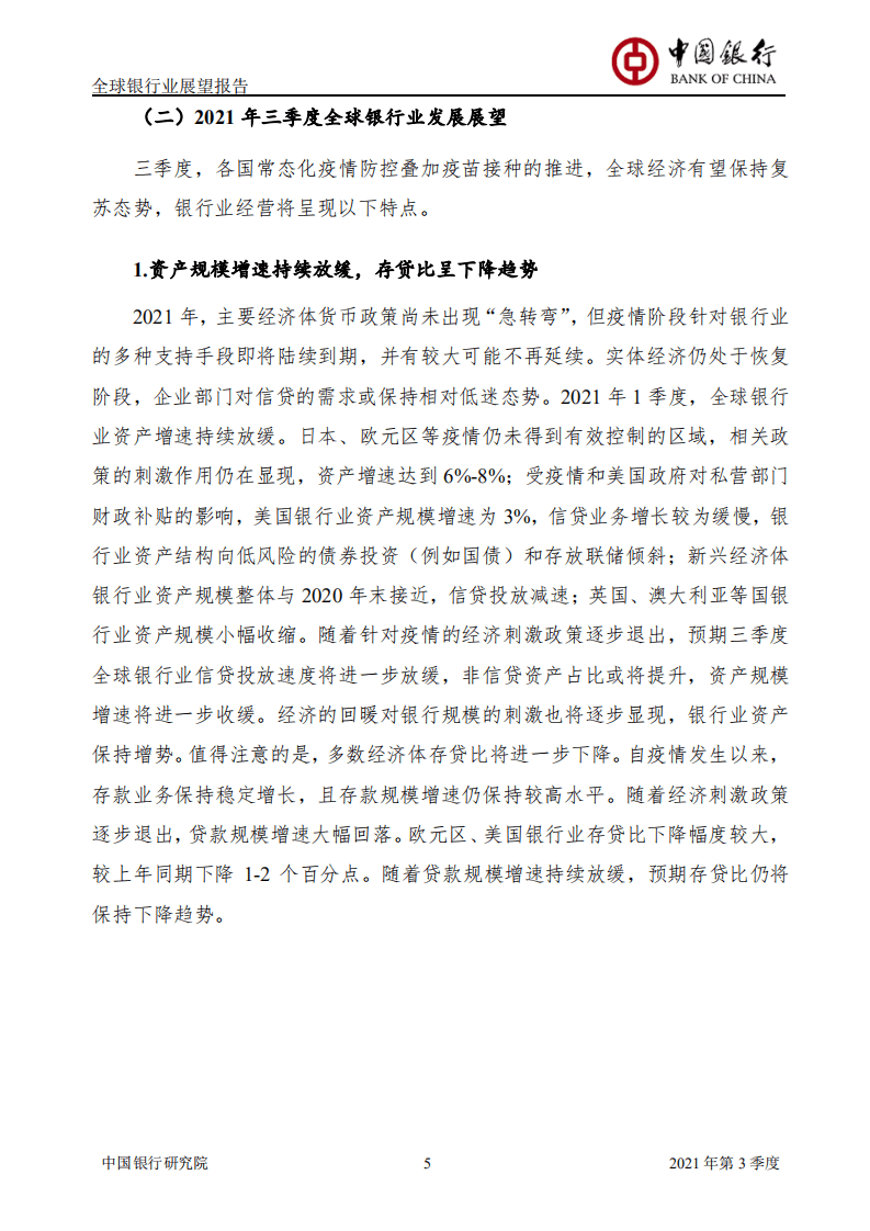 中国银行研究院：2021年Q3全球银行业展望报告.pdf 第6页