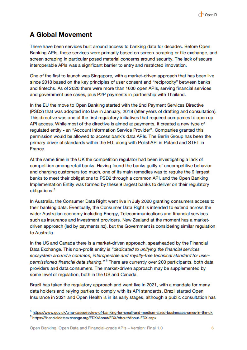 OpenID：基金会发布开放银行白皮书（英文版）.pdf 第6页