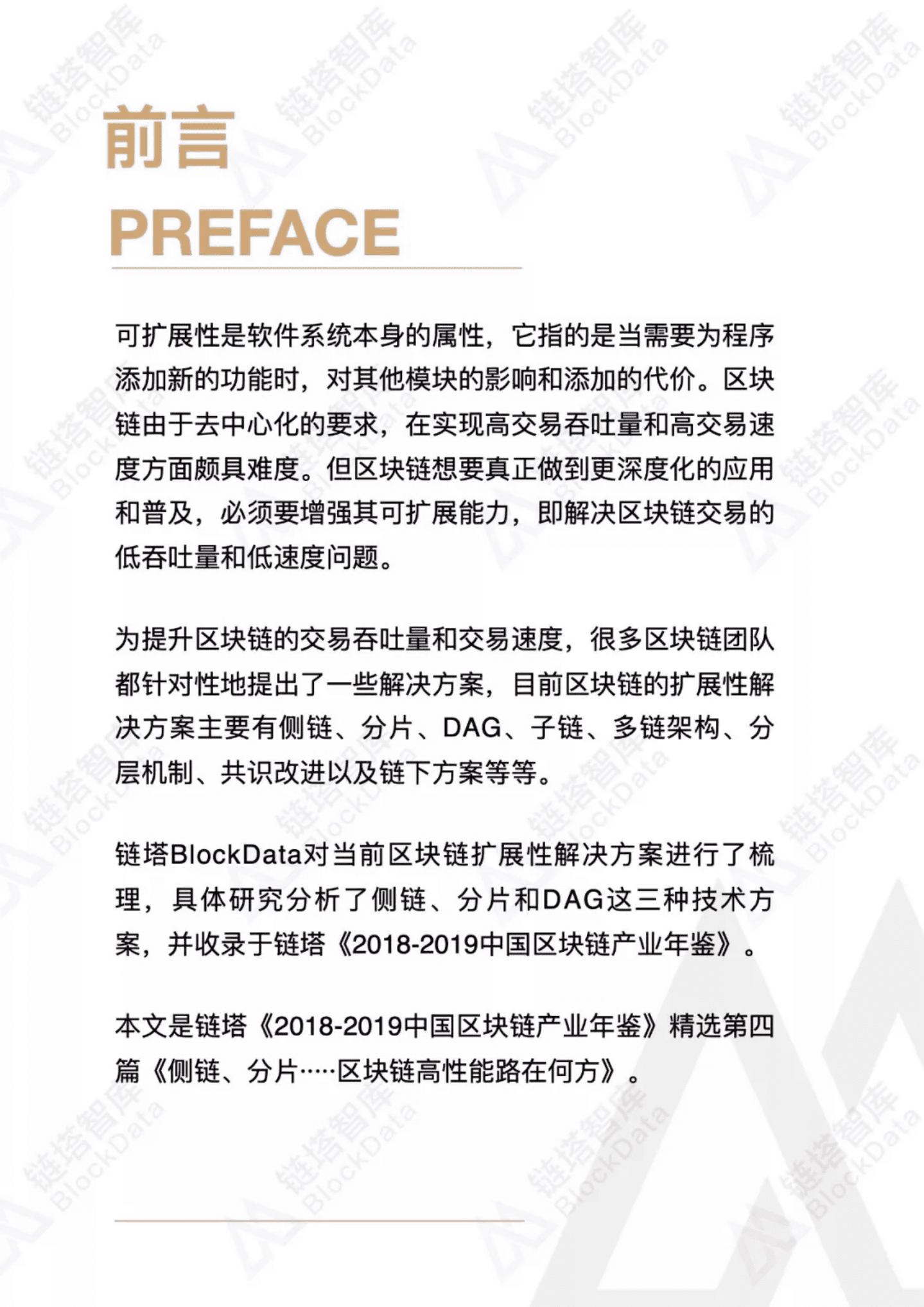 链塔智库：2019中国区块链产业年鉴：扩展性解决方案篇.pdf 第4页