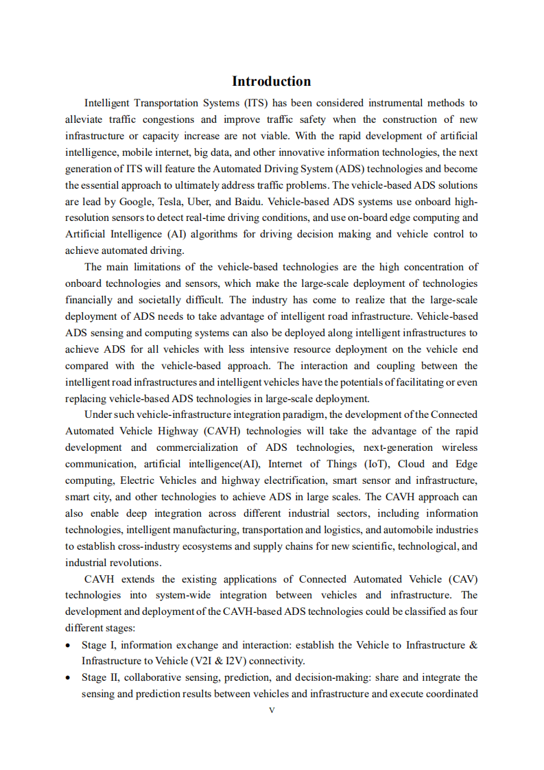 联网自动驾驶汽车高速公路 (CAVH)：大规模自动驾驶系统 (ADS) 部署的愿景和发展报告 (2019)（英文版）.pdf 第6页