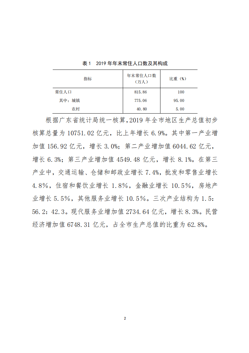 国家统计局：2019年佛山市国民经济和社会发展统计公报.pdf 第2页