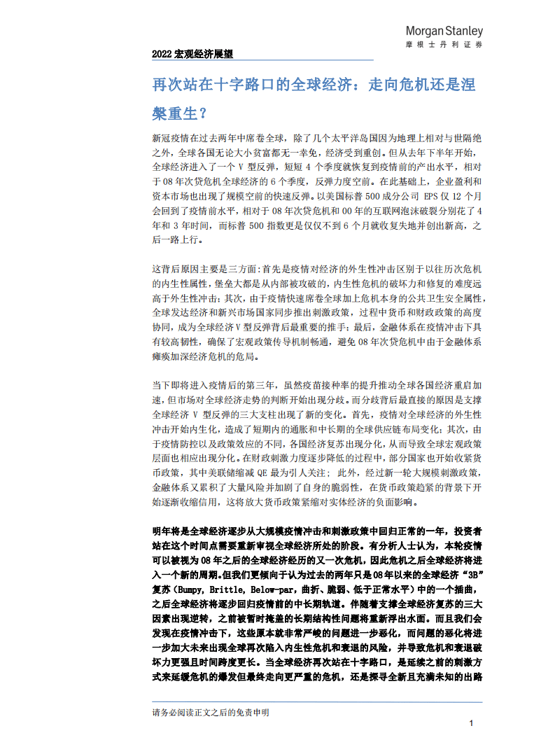 摩根士丹利：2022年经济与行业展望——大变局下的中国抉择.pdf 第4页