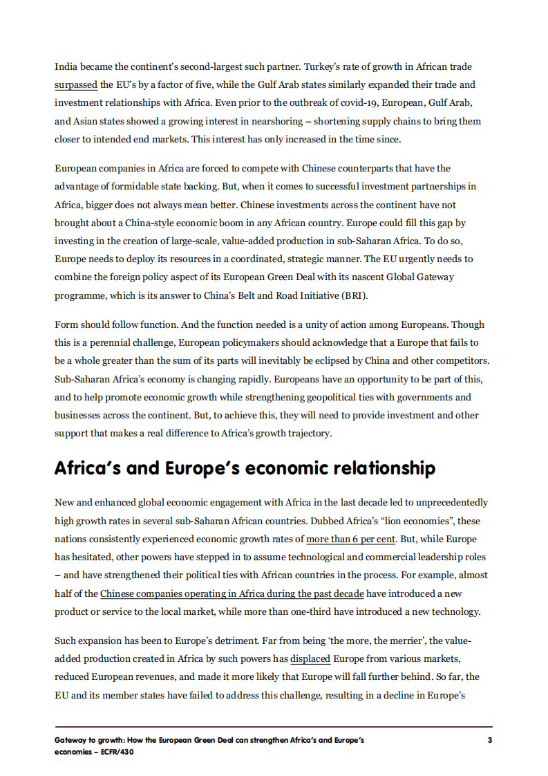 欧洲对外关系委员会：欧洲绿色协议如何加强非洲和欧洲经济（英文版）.pdf 第3页