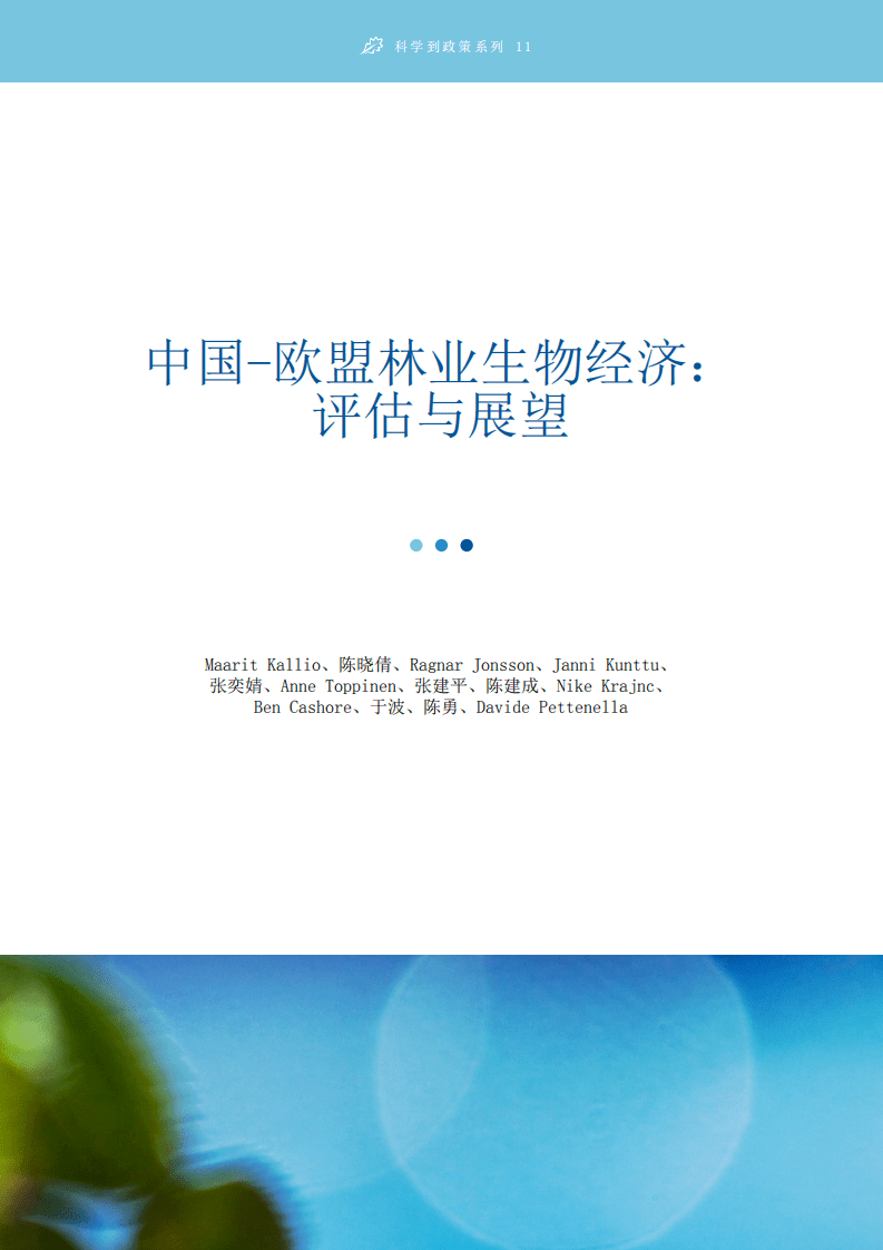 欧洲森林研究所：中国-欧盟林业生物经济：评估与展望.pdf 第1页