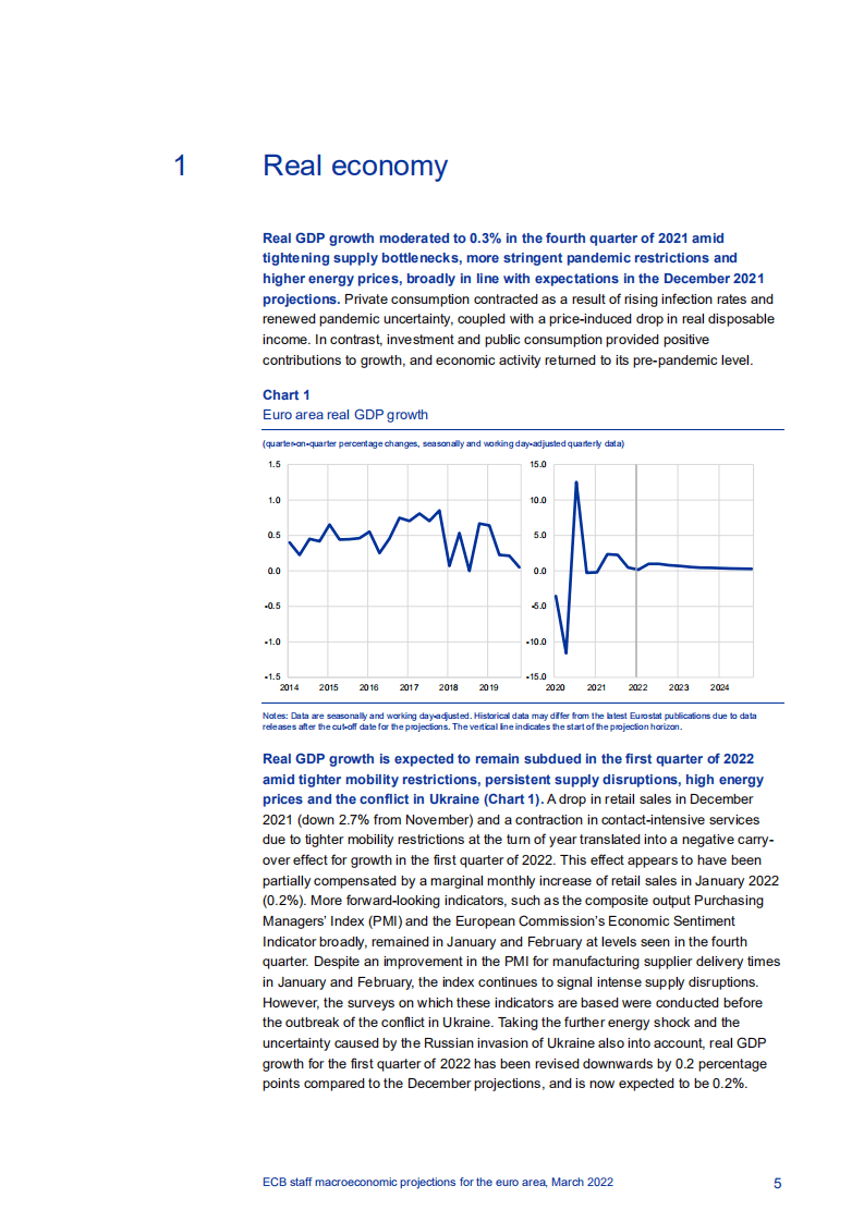 欧洲央行：欧洲央行关于欧元区宏观经济预测（2022年-2024年）（英文版）.pdf 第6页