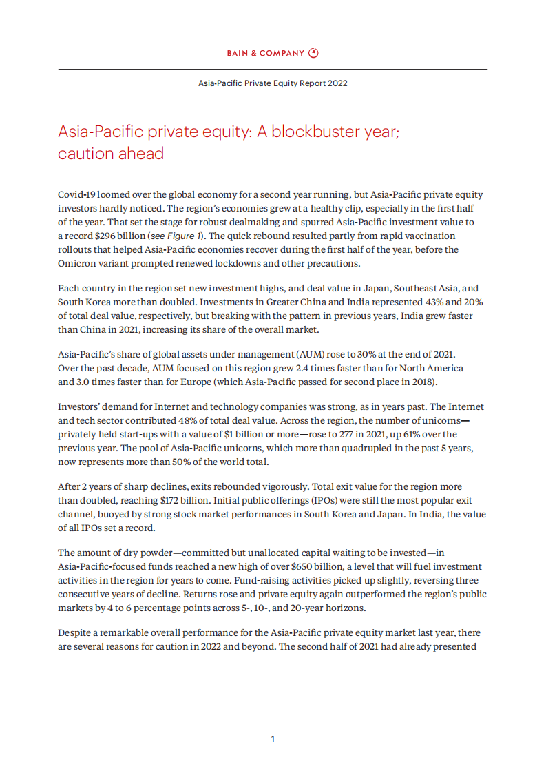 贝恩：2022年亚太区私募股权市场报告（英文版）.pdf 第4页
