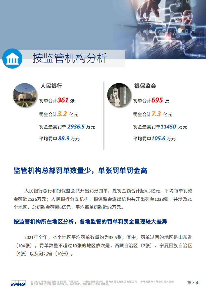 毕马威：“监”听则明——2021年度金融业监管数据处罚分析及洞察建议.pdf 第4页