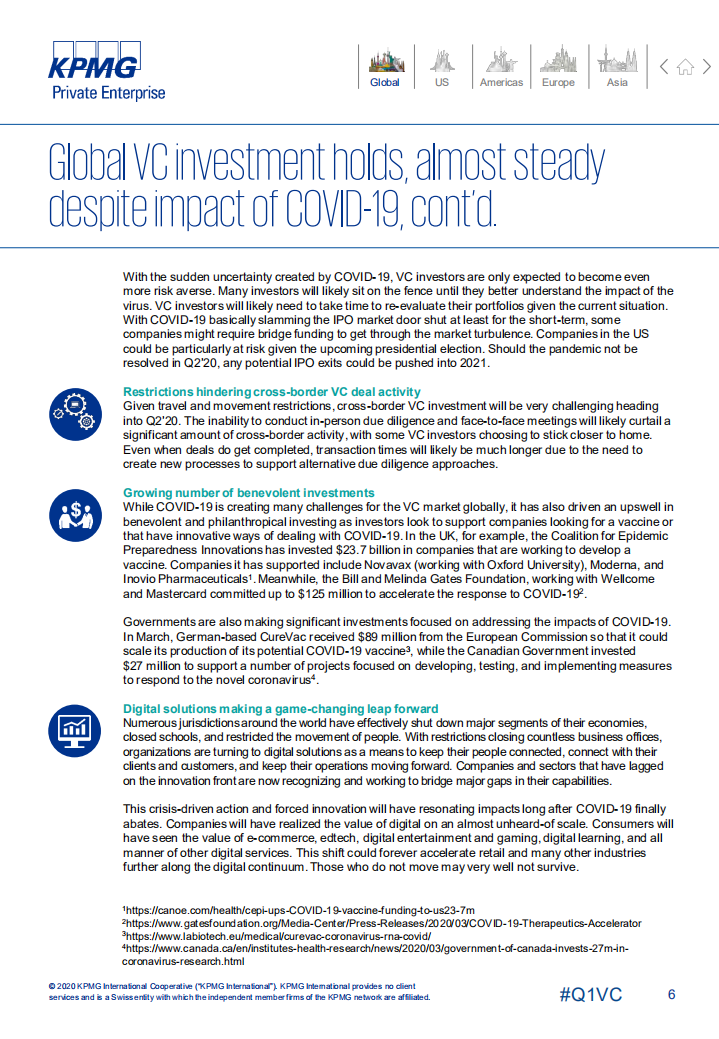 毕马威：2020年第一季度全球风险投资报告（英文版）.pdf 第6页