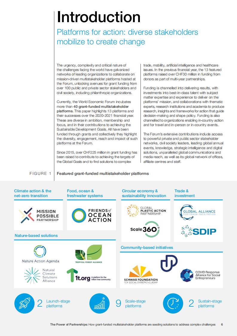 世界经济论坛：伙伴关系的力量-赠款资助的多利益相关者平台如何播种解决方案以应对复杂挑战（英文版）.pdf 第6页