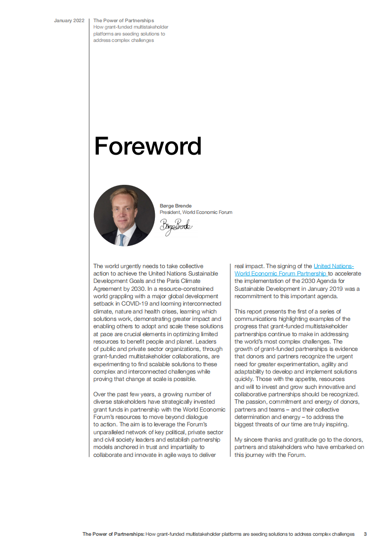 世界经济论坛：伙伴关系的力量-赠款资助的多利益相关者平台如何播种解决方案以应对复杂挑战（英文版）.pdf 第3页