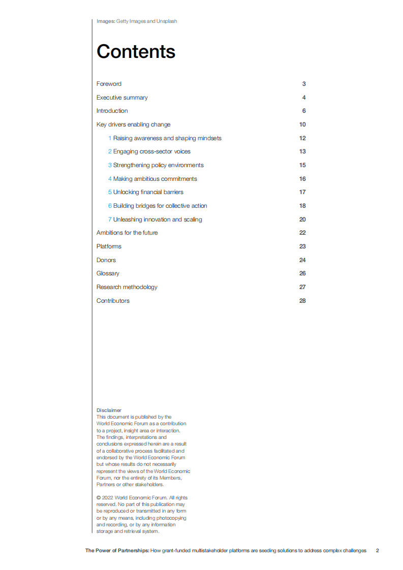 世界经济论坛：伙伴关系的力量-赠款资助的多利益相关者平台如何播种解决方案以应对复杂挑战（英文版）.pdf 第2页