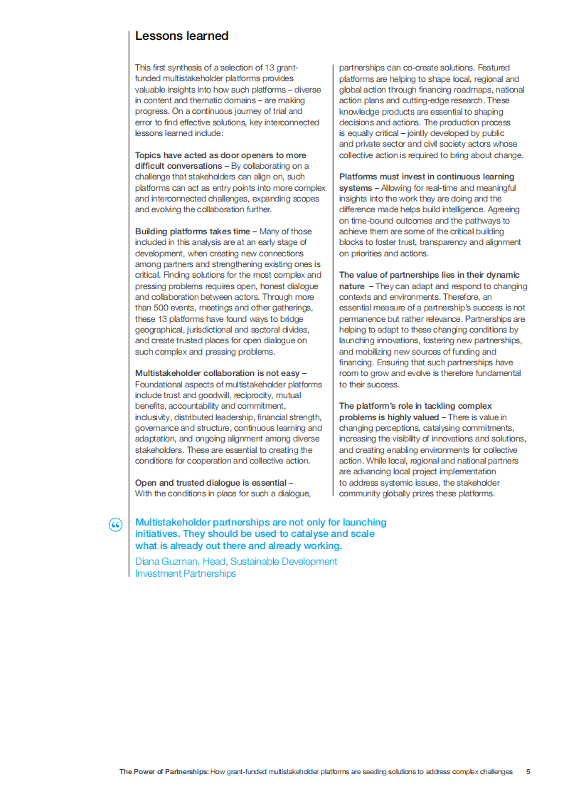 世界经济论坛：伙伴关系的力量-赠款资助的多利益相关者平台如何播种解决方案以应对复杂挑战（英文版）.pdf 第5页