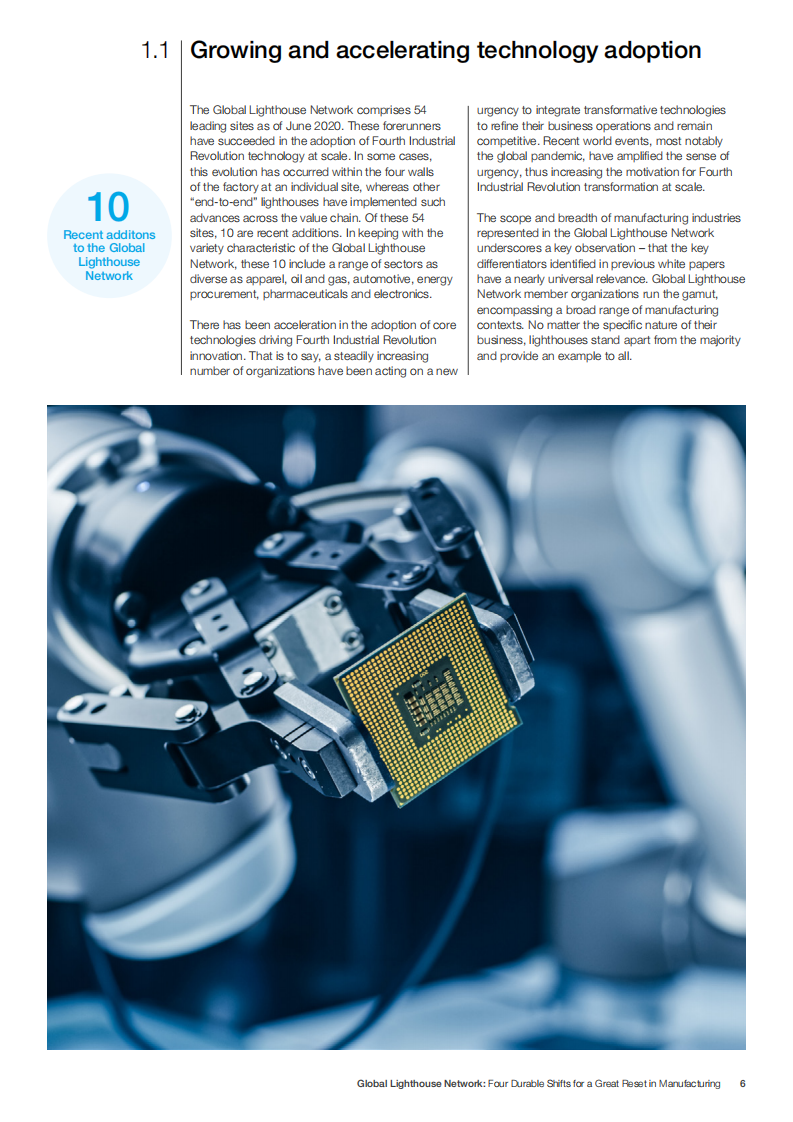 世界经济论坛&麦肯锡：全球灯塔网络-四大持久转变助力制造业实现大规模重建（2020）（英文版）.pdf 第6页