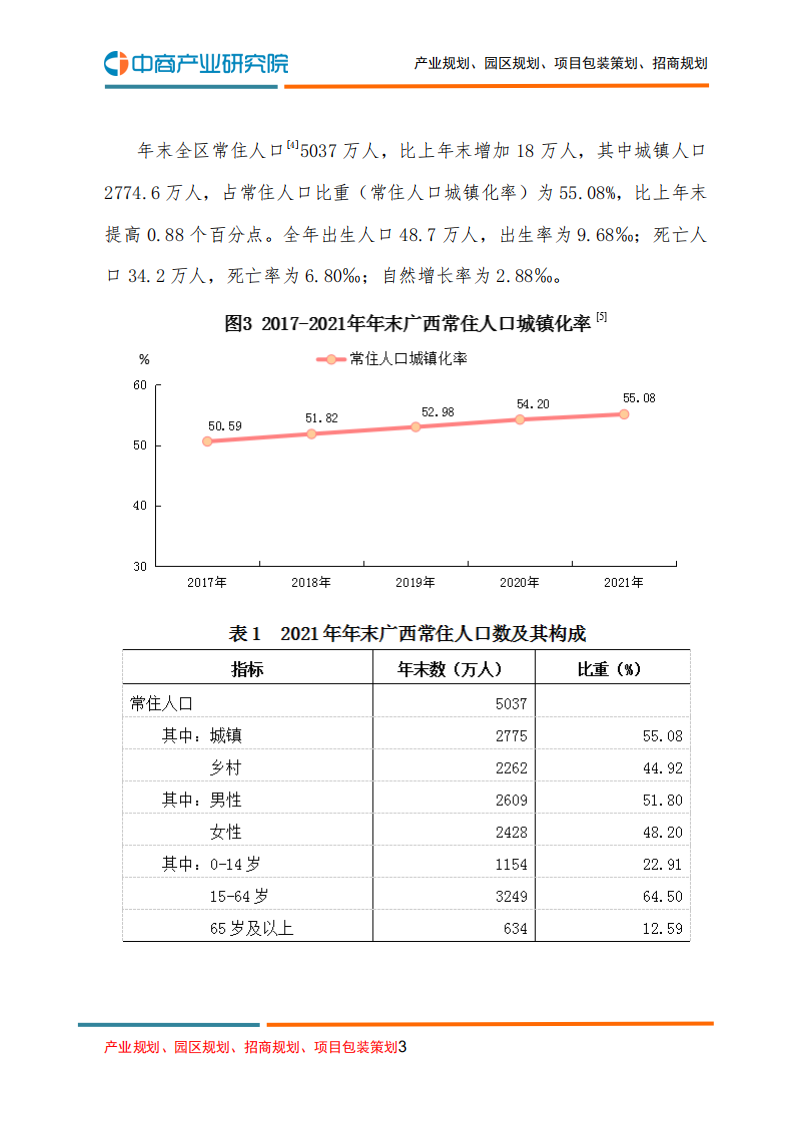 中商产业研究院：2021年广西壮族自治区国民经济和社会发展统计公报.pdf 第3页