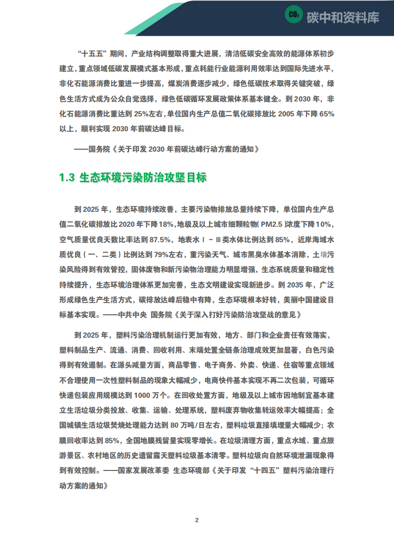 碳中和资料库：2021国家级碳中和产业政策白皮书.pdf 第6页