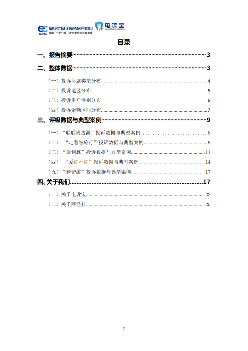 网经社：2021年中国在线旅游消费投诉数据与典型案例报告.pdf 第2页