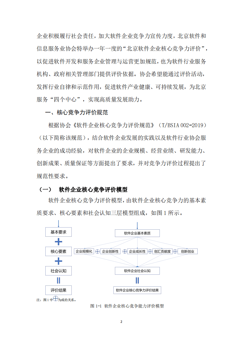 BSIA：2020 北京软件企业核心竞争力评价报告）.pdf 第2页