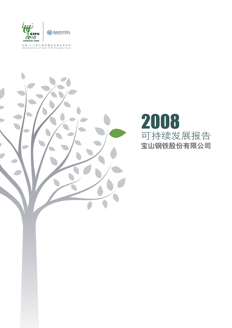 宝钢股份：2008年可持续发展报告.pdf 第1页