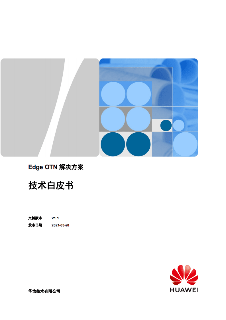华为：2021年Edge OTN解决方案技术白皮书.pdf 第1页