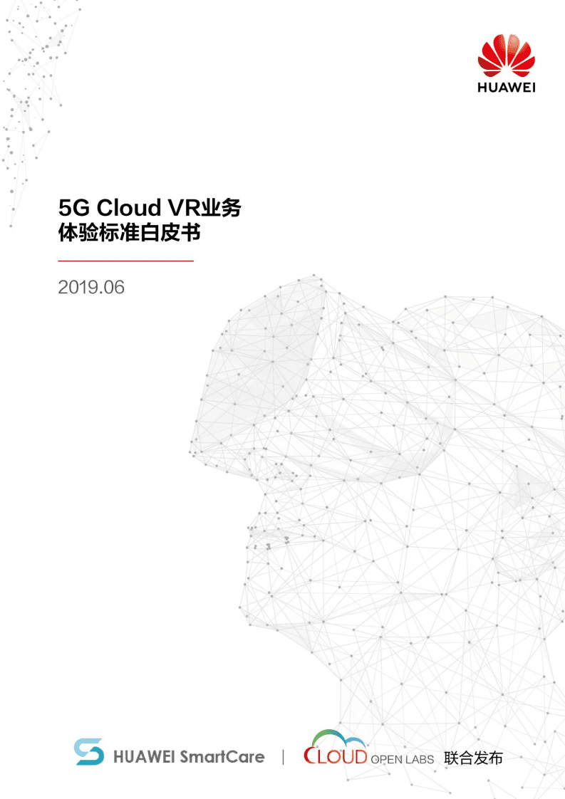华为：5G Cloud VR业务体验标准白皮书（2019）.pdf 第1页